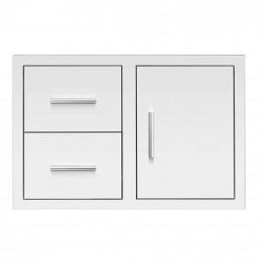 Summerset Grills 33 2-Drawer and Access Door Combo with Hidden Hinge - Masonry Frame