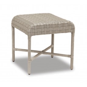 Sunset West Manahattan Wicker End Table - Front Side Angle
