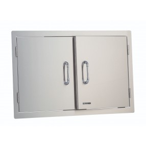 Bull BBQ 30" Double Doors - Stainless Steel - Angled and Close-up
