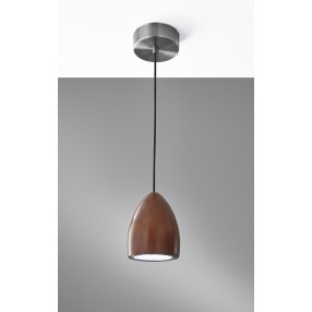 Cypress LED Oval Pendant - Walnut 