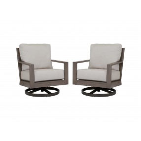 Laguna Aluminum Swivel Club Rocker With Cushions