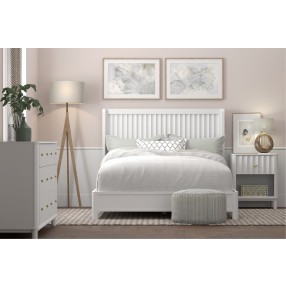 Alpine Furniture Stapleton Full Panel Bed, White - Lifestyle