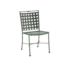 Woodard Sheffield Dining Side Chair with Optional Cushion - Angled