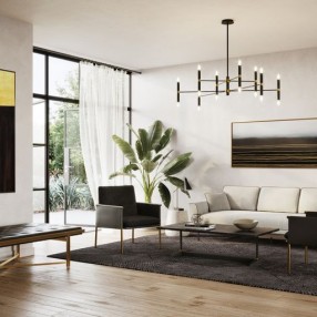 Sunpan Simonsen Sofa - San Remo Winter Cloud - Lifestyle