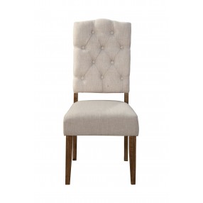 Alpine Furniture Newberry Set of 2 Side Chairs in Medium Brown - Front
