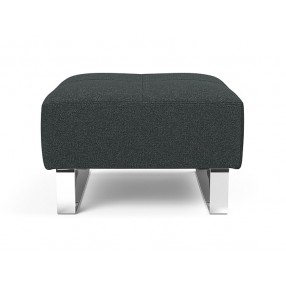 Innovation Living Supremax/Cassius D.E.L. Ottoman - Boucle Black Raven - Front View