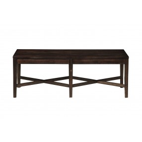 Alpine Furniture Rustica Dining Bench in Dark Espresso - Front