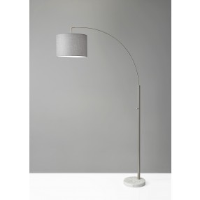 Bowery Arc Lamp - Brushed Steel