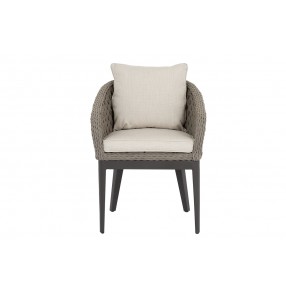 Marbella Dining Chair in Echo Ash, No Welt - Front Angle