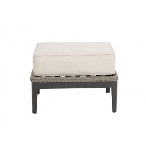 Marbella Ottoman in Echo Ash w/ Self Welt - Front Angle