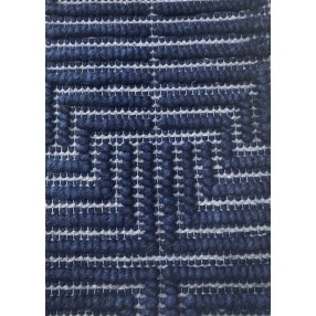 Exquisite Rugs Manzoni Handmade Hand Loomed Viscose and Cotton Area Rug- Navy Pattern Design View