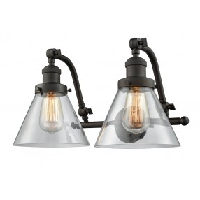 Double Swivel 2 Light Wall Bracket - CLEAR  GLASS