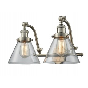 Double Swivel 2 Light Wall Bracket - CLEAR  GLASS