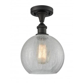 CLEAR CRACKLED GLOBE - Oiled Rubbed Bronze