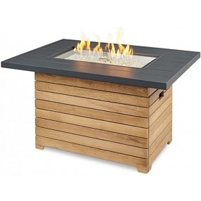 Outdoor Greatroom Company Aluminum Darien Rectangular Gas Fire Pit Table