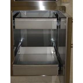 Fire Magic Single Door w/ Dual Drawers