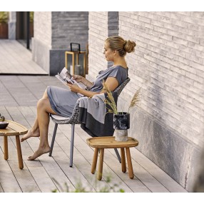 Cane-Line Royal Coffee Table, Teak, Square side view