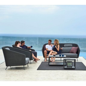 Cane-Line Mega Lounge Chair, Incl. Grey Cushion Set