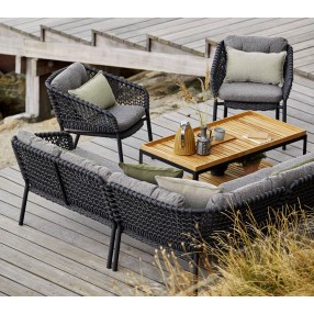 Cane-Line Ocean lounge chair, stackable, Cane-line Soft Rope hotel view