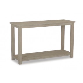 Sofa Table in Coastal Teak - Front Side Angle