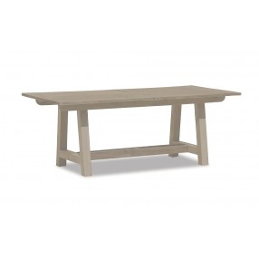 Dining Table with Leaf Extension in Coastal Teak