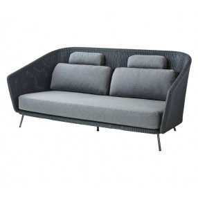 Cane-Line Mega 2-Seater Sofa, Incl Grey. Cane-Line AirTouch Cushions