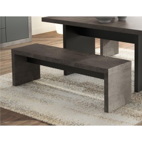 TemaHome Detroit Bench in Concrete & Pure Black - Lifestyle