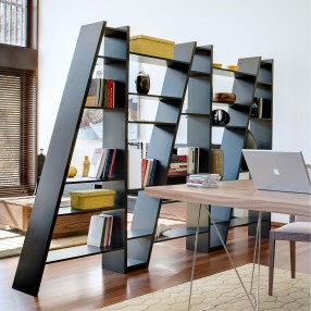 TemaHome Delta Shelving Unit 005 in Pure Black - Lifestyle