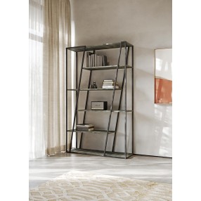 TemaHome Albi Bookshelf in Concrete Look & Black - Lifestyle
