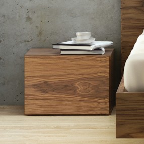 TemaHome Float Night Stand With 1 Drawer in Walnut - Lifestyle