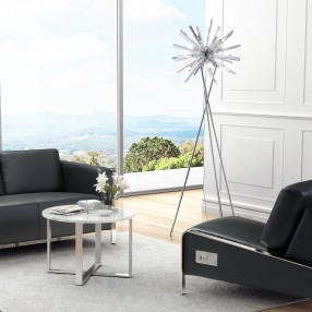 Zuo Modern Savoy Floor Lamp Chrome - Lifestyle