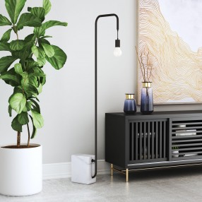 Zuo Modern Lancia Floor Lamp Black - Lifestyle