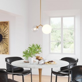Zuo Modern Constance Ceiling Lamp Brass - Lifestyle 1