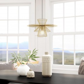 Zuo Modern Azzi Ceiling Lamp Gold - Lifestyle 2
