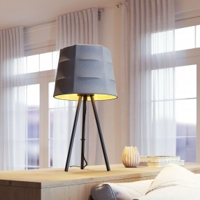 Zuo Modern Mozzi Table Lamp Gray And Black - Lifestyle