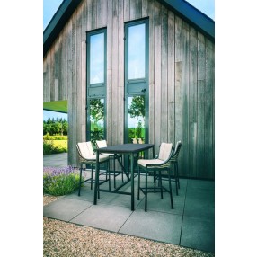 Alfresco Home Milou Gathering Chair | Cushions Inclusive - Set of Four - Lifestyle