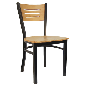 H&D Seating Index Veneer Metal Chair - Set of 2