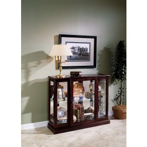 Pulaski Furniture Lighted 1 Shelf Console Display Cabinet in Cherry Brown 5