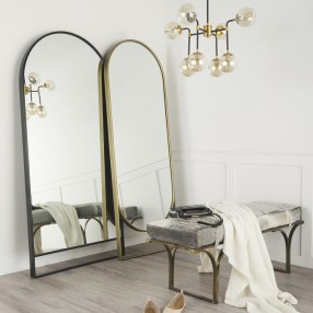 Mercana Jessie 55L x 16W White/Gray Hair-On-Hide Seat With Gold Metal Base Accent Bench 1