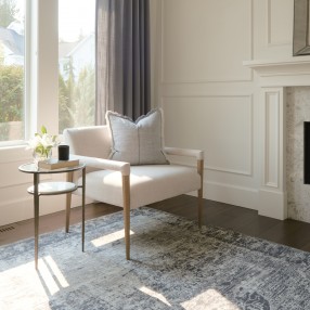 Mercana Palisades Cream Upholstery With Solid Wood Accent Chair