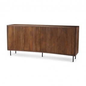 Mercana Lance 70.0L x 15.0W x 32.0H Medium Brown Solid Wood Sideboard 1