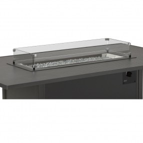 Telescope Casual 16" x 46" Rectangular Glass Surround For 48" x 84" Rectangular Fire Table
