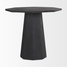 Mercana Maxine Hexagonal Black Wood Foyer Table
