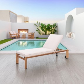 Zuo Modern Cozumel Lounge Chair Beige and Natural - Lifesytle