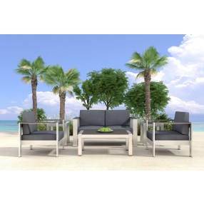 Zuo Modern Cosmopolitan Sofa in Dark Gray - Lifestyle