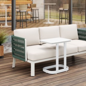 Zuo Modern Friss End Table in White - Lifestyle