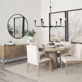 Mercana Fitzgerald 60" Light Brown Wood Dining Table