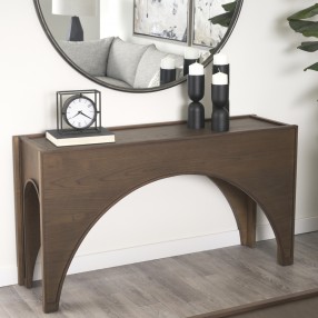 Mercana Laraya Dark Brown Wood Arched Console Table 3