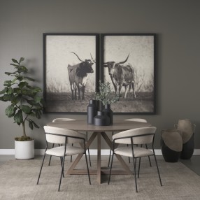 Mercana Jennings 60" Light Brown Wood Dining Table