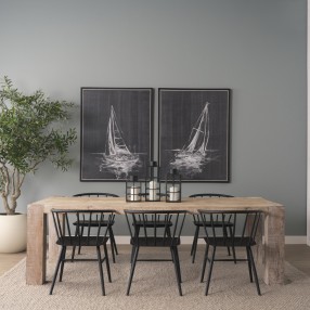 Mercana McArthur 94" Whitewash Reclaimed Wood Dining Table 2
